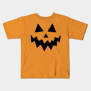 Halloween Pumpkin Jack o Lantern Face Kids T-Shirt